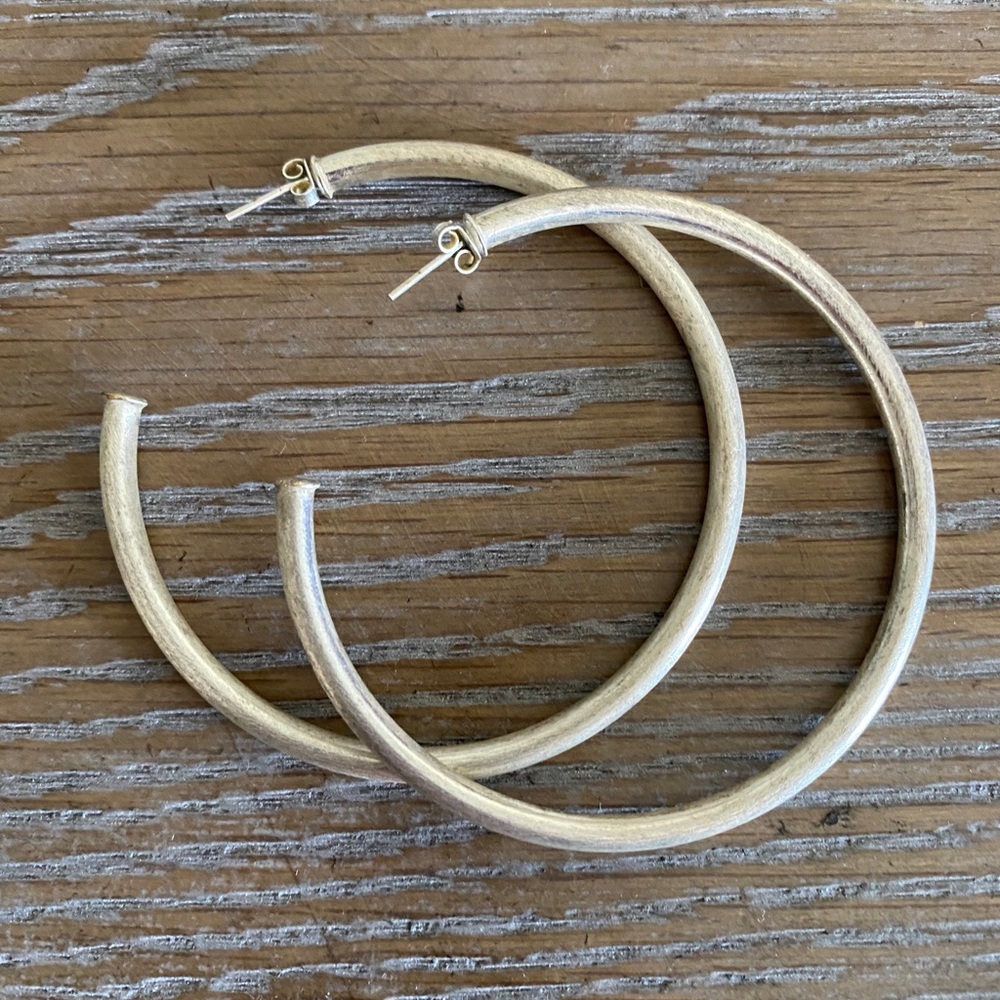 Silver hoop earrings